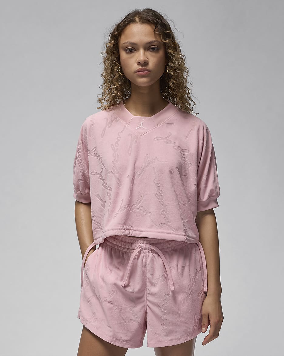 Haut court en maille Jordan pour femme